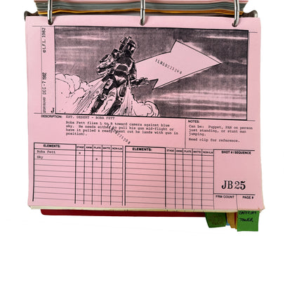 Lorne Peterson's Return of the Jedi Storyboard Binder