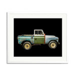 Land Rover Series II A Side View Framed Print - White Frame