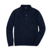 Rivay Luca Italian Wool Sweater Polo in Navy - Navy