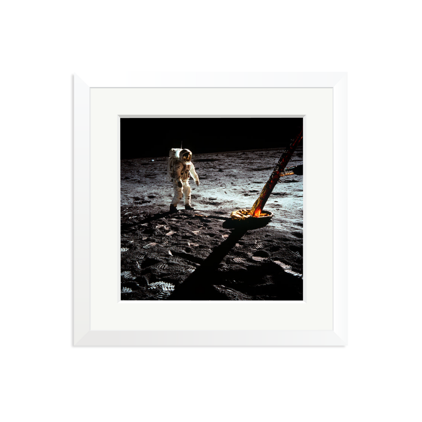 Buzz Aldrin On The Moon Framed Print