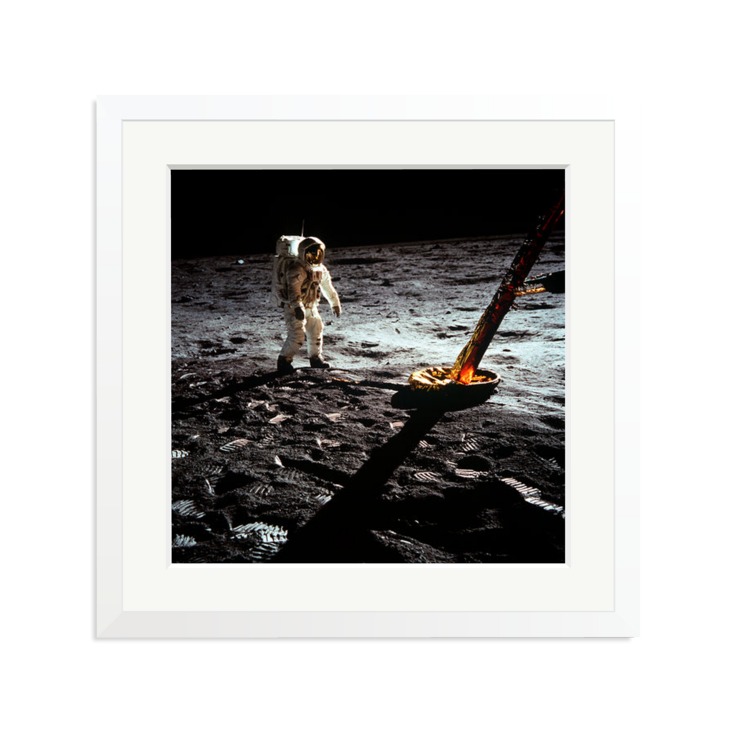 Buzz Aldrin On The Moon Framed Print