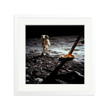 Buzz Aldrin On The Moon Framed Print
