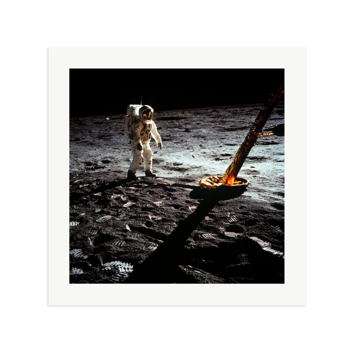 Buzz Aldrin On The Moon Framed Print