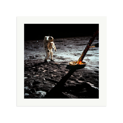 Buzz Aldrin On The Moon Framed Print