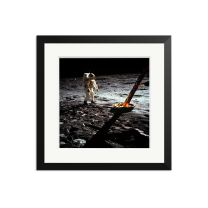 Buzz Aldrin On The Moon Framed Print