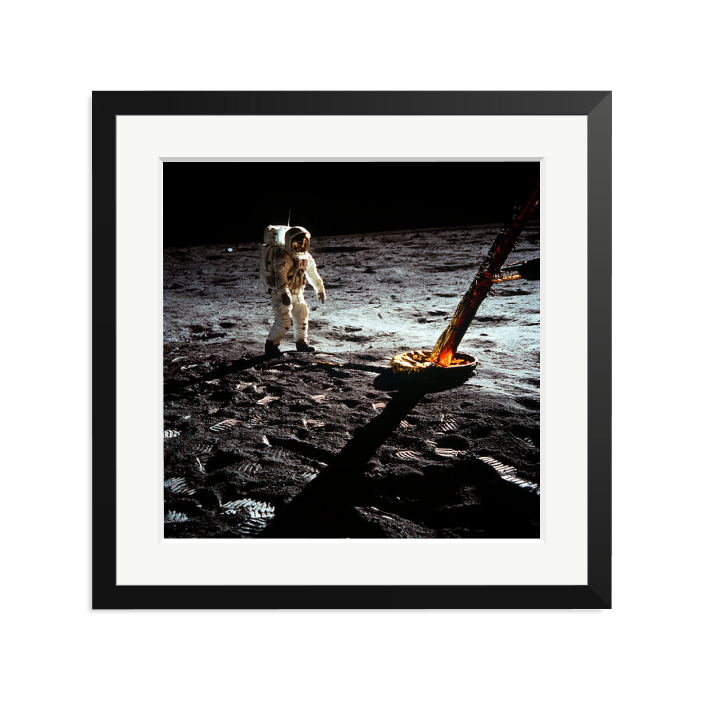 Buzz Aldrin On The Moon Framed Print