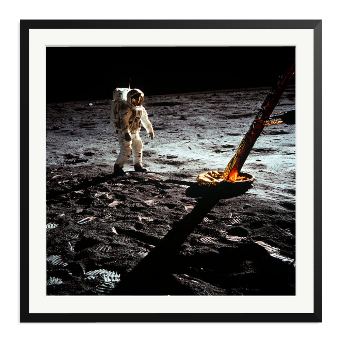 Buzz Aldrin On The Moon Framed Print