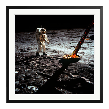 Buzz Aldrin On The Moon Framed Print