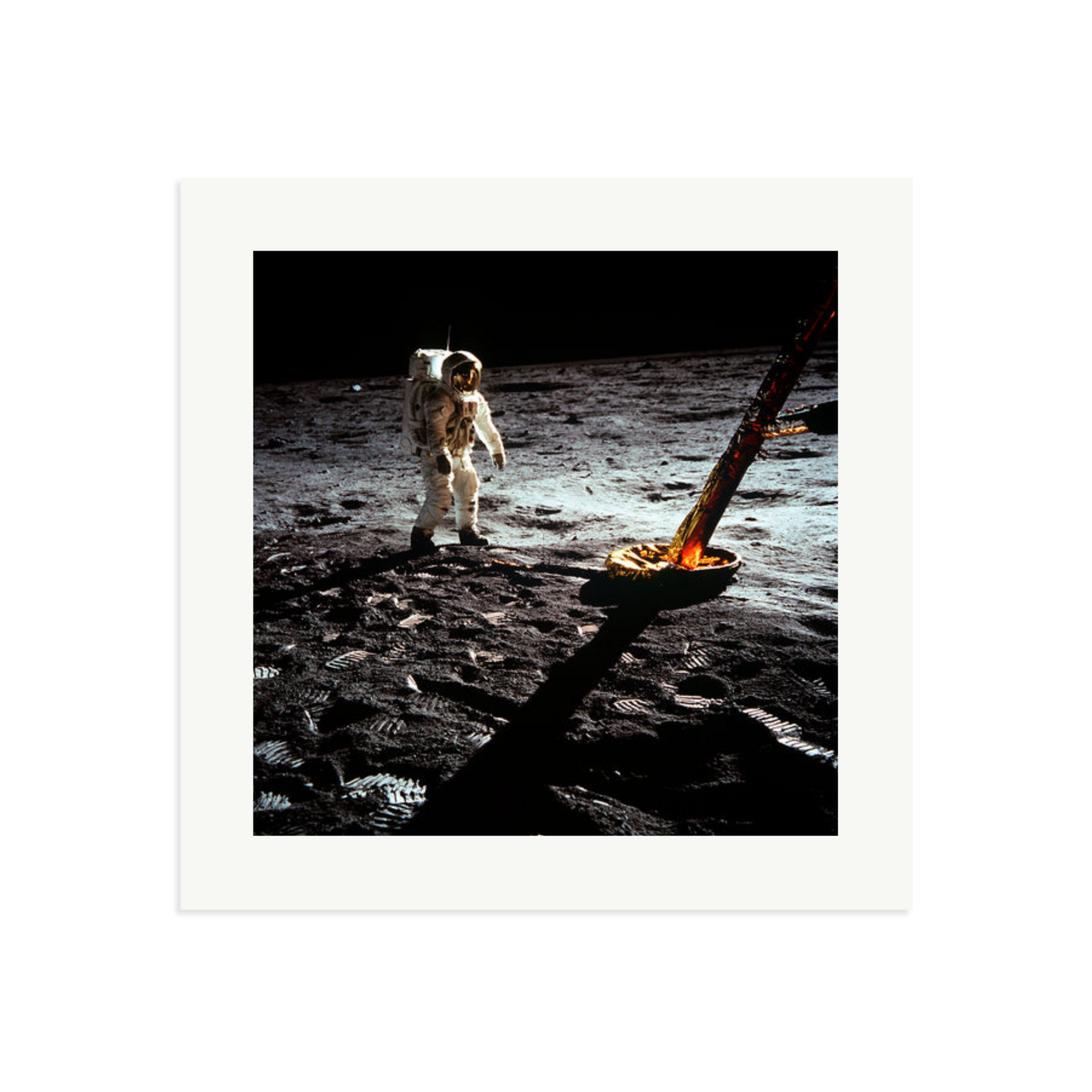 Buzz Aldrin On The Moon Framed Print