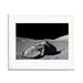 Lunar Boulder Framed Print - White Frame