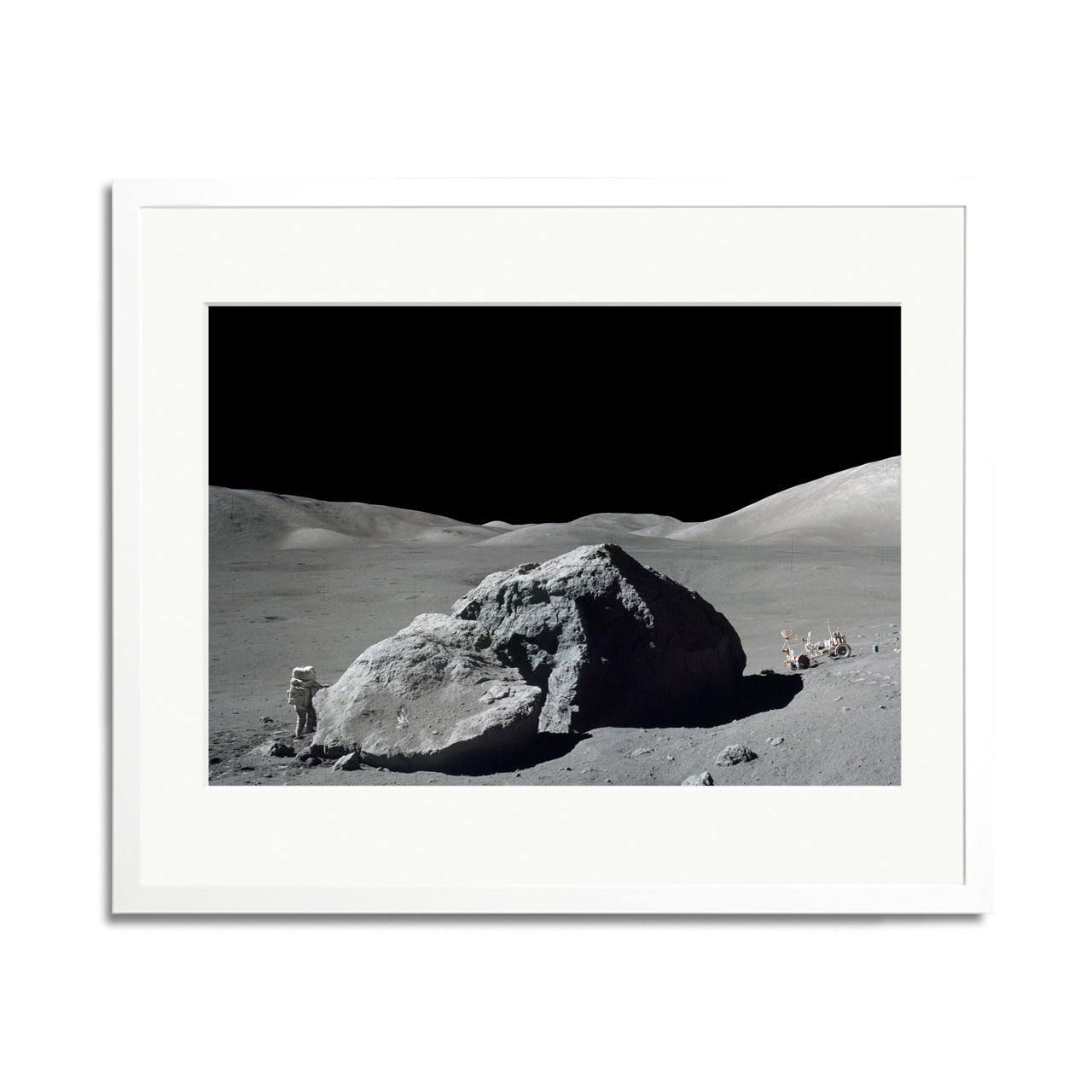 Lunar Boulder Framed Print