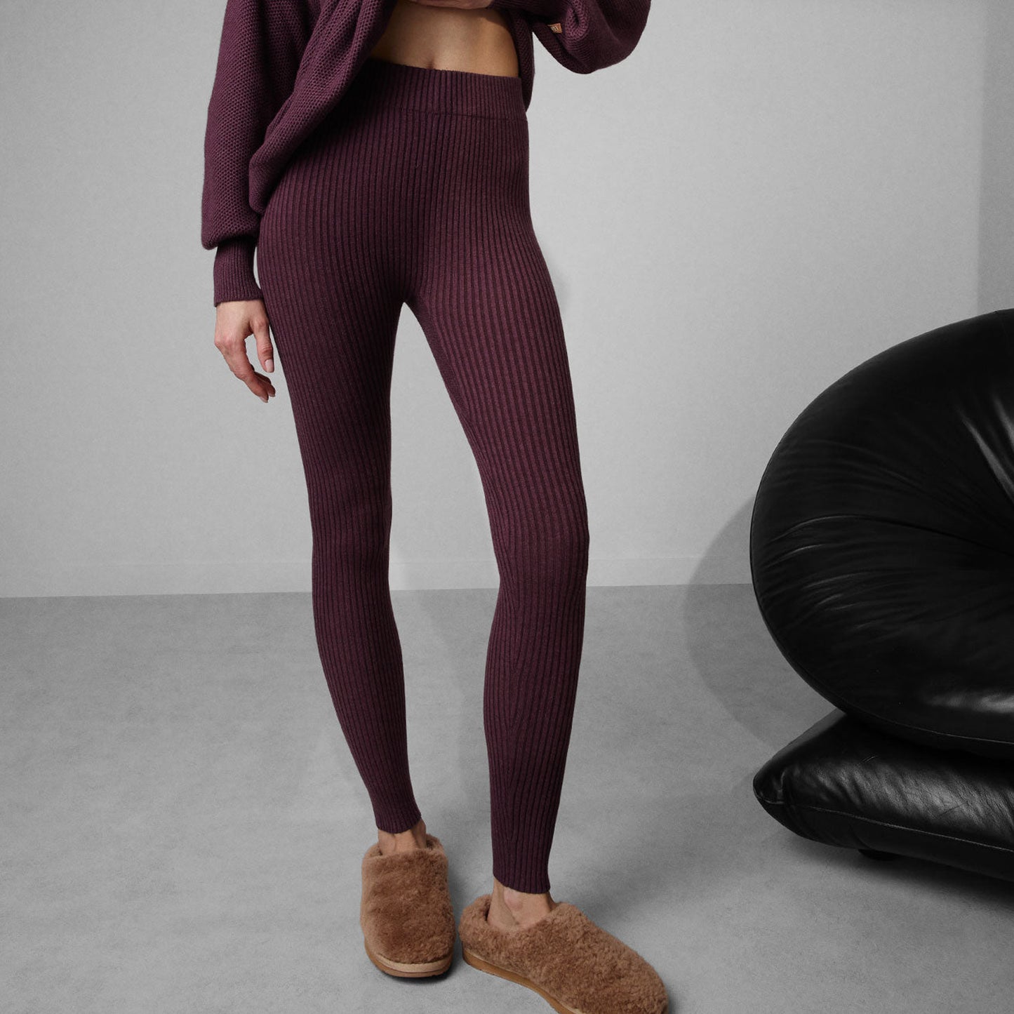 Lunya Cozy Cotton Silk Ribbed Leggings