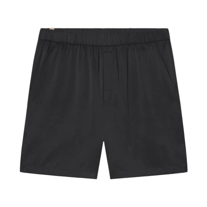 Lunya Men's Immersed Black Washable Silk Button Up Short Set