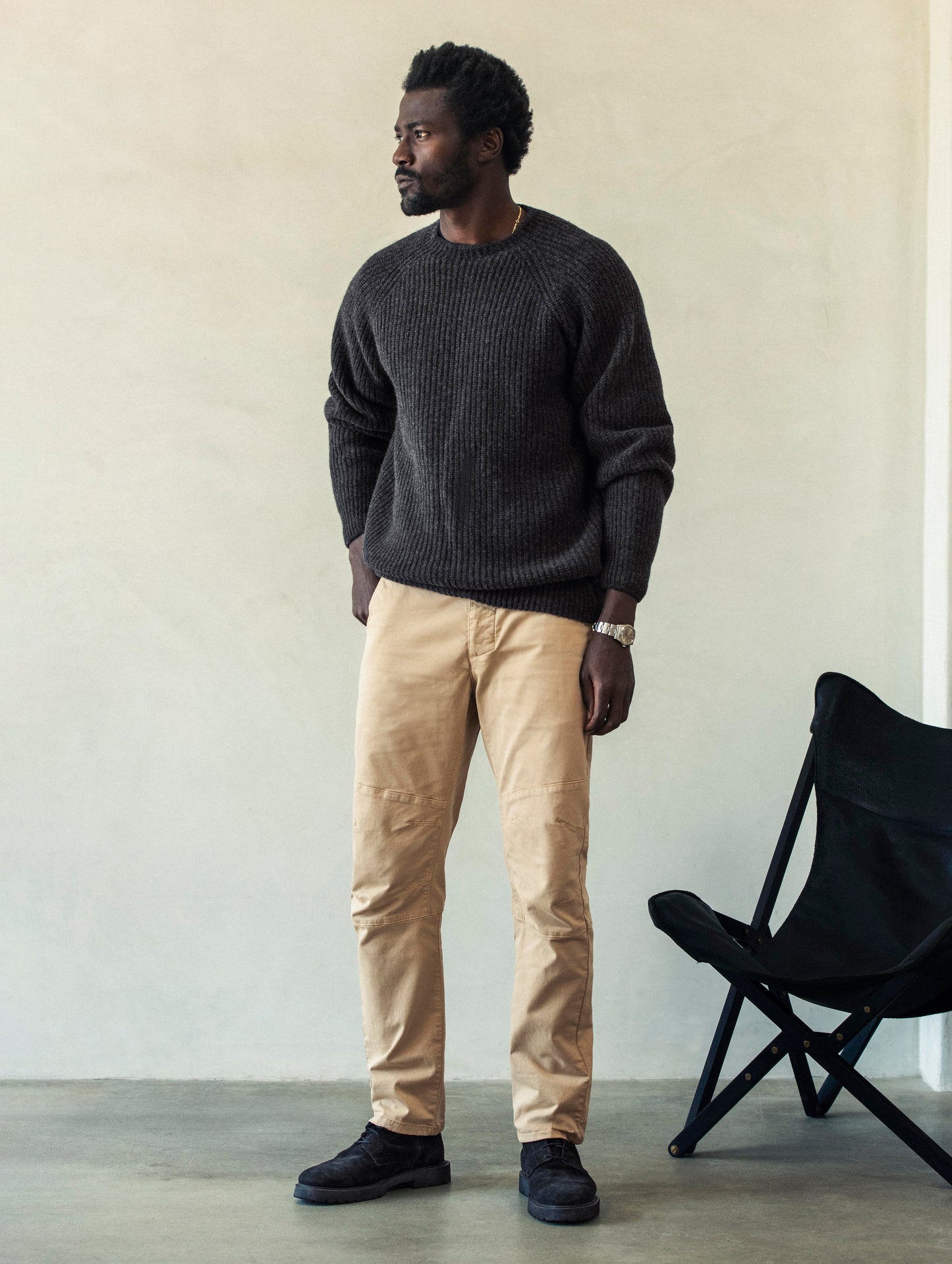 AETHER Desert Sand Gabriel Articulated Chino Stretch