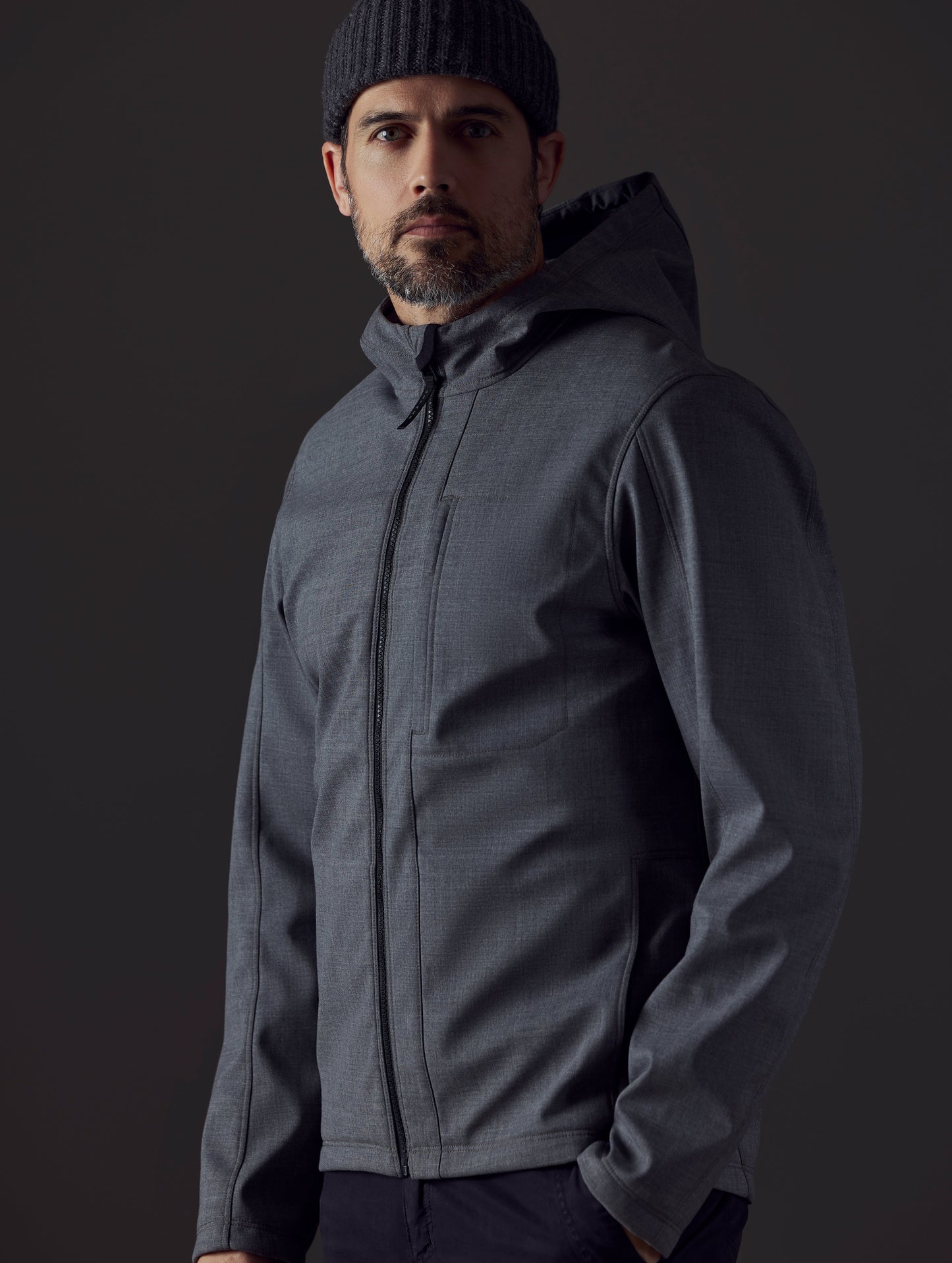 AETHER Light Heather Grey Stanton Technical Jacket