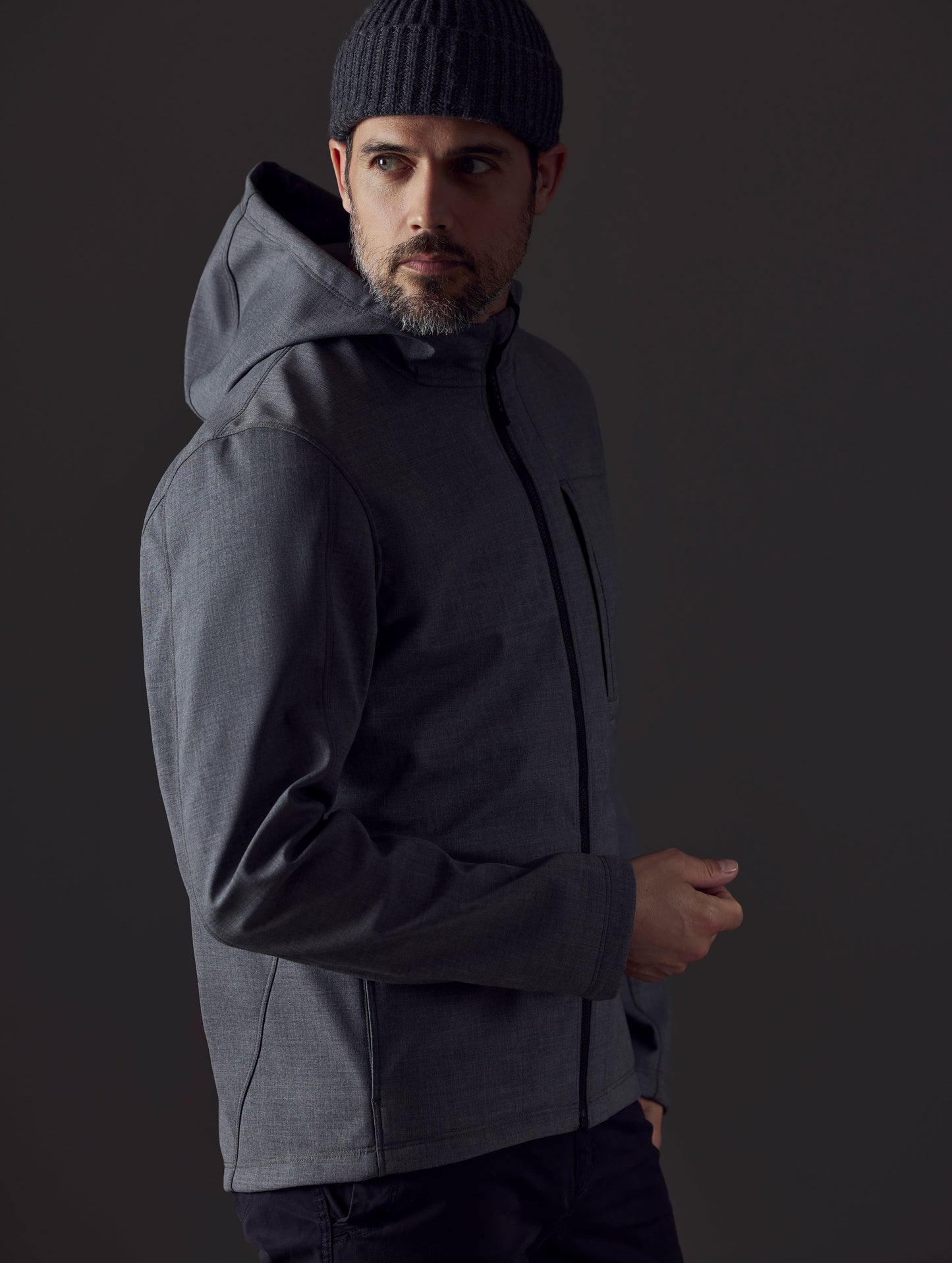 AETHER Light Heather Grey Stanton Technical Jacket
