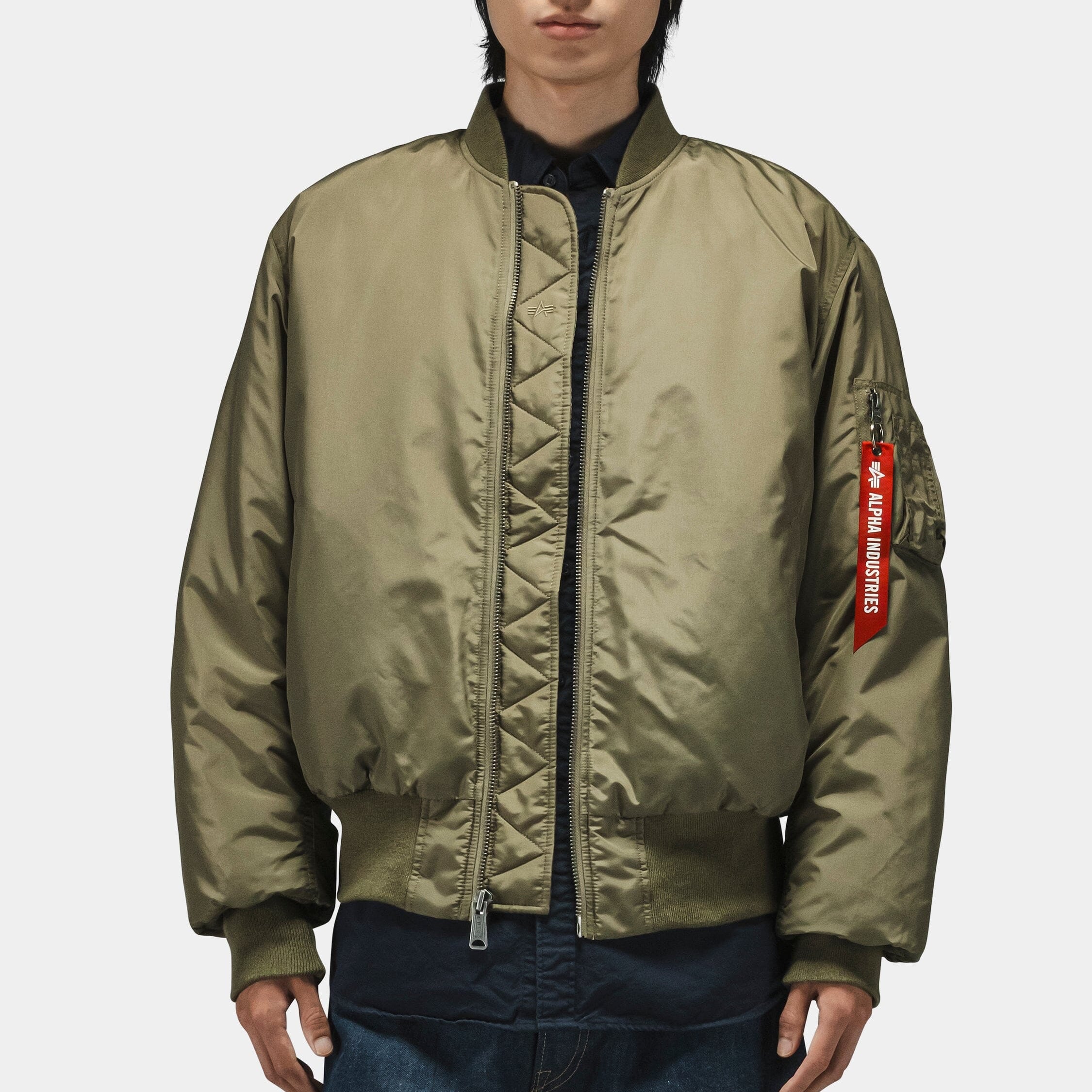 ALPHA ma-1 flight jacket USA製 olive Alpha Industries Ma-1 Oxford Flight Jacket - Black