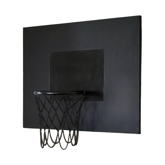 Marble Cultures Black Leather Basketball Hoop