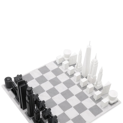 New York Vs. Los Angeles Marble Board Chess Set