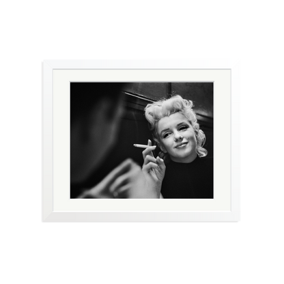 Marilyn Relaxes in a Restaurant White Medium