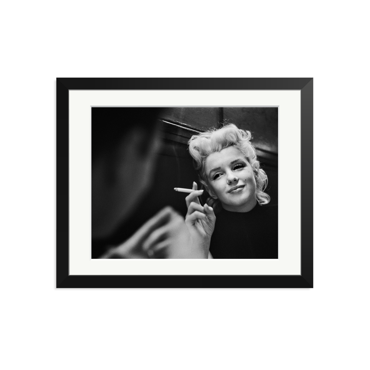 Marilyn Relaxes in a Restaurant Black Medium