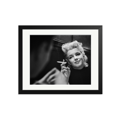 Marilyn Relaxes in a Restaurant Black Medium