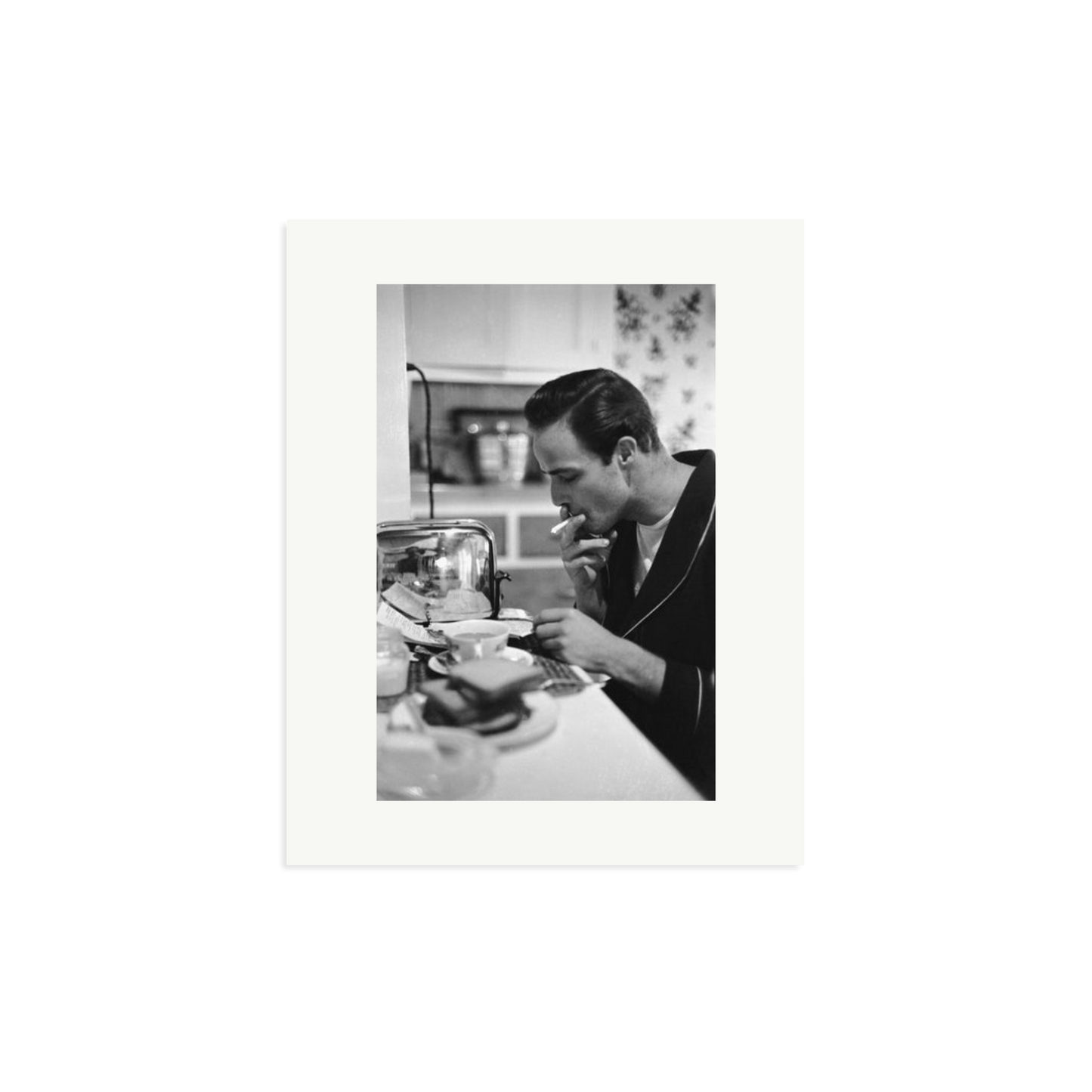 Marlon Brando Reading a Script Framed Print