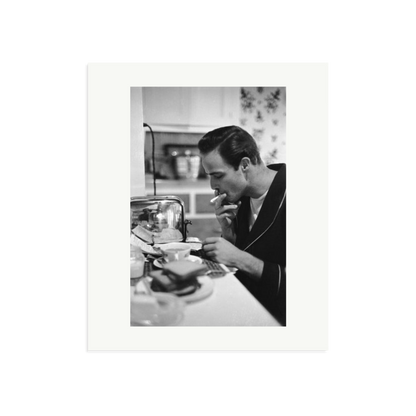 Marlon Brando Reading a Script Framed Print