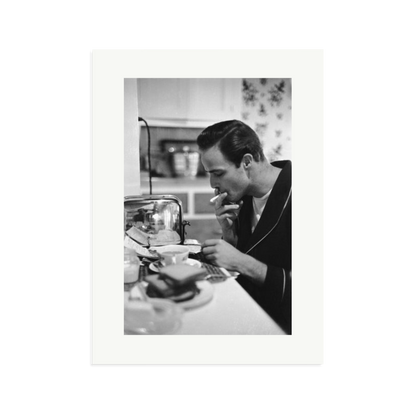 Marlon Brando Reading a Script Framed Print