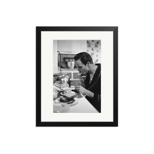 Marlon Brando Reading a Script Framed Print