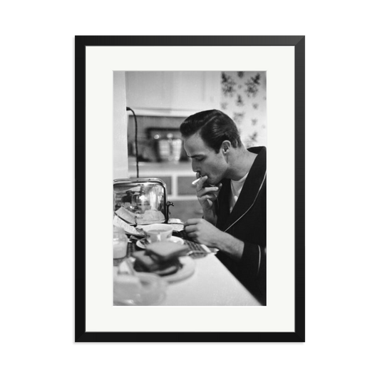 Marlon Brando Reading a Script Framed Print