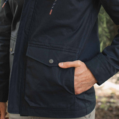Bridge & Burn Navy Marshall Jacket Waxed Canvas