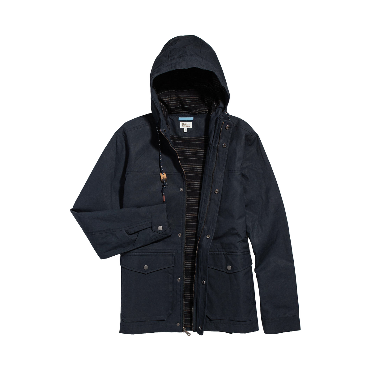 Bridge & Burn Navy Marshall Jacket Waxed Canvas