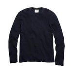 Billy Reid Martin Mini Waffle Crew - Carbon Blue