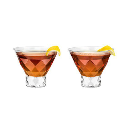 Gem Crystal Martini Glasses Set