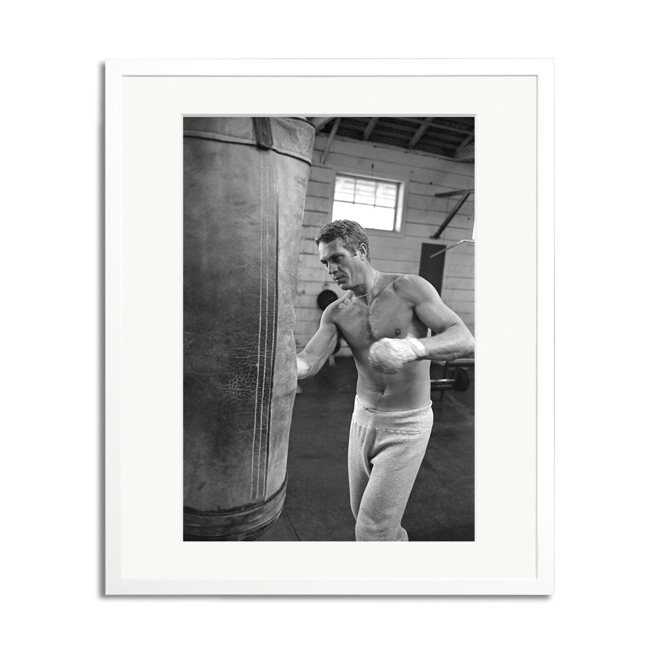 Steve McQueen Boxing Framed Print