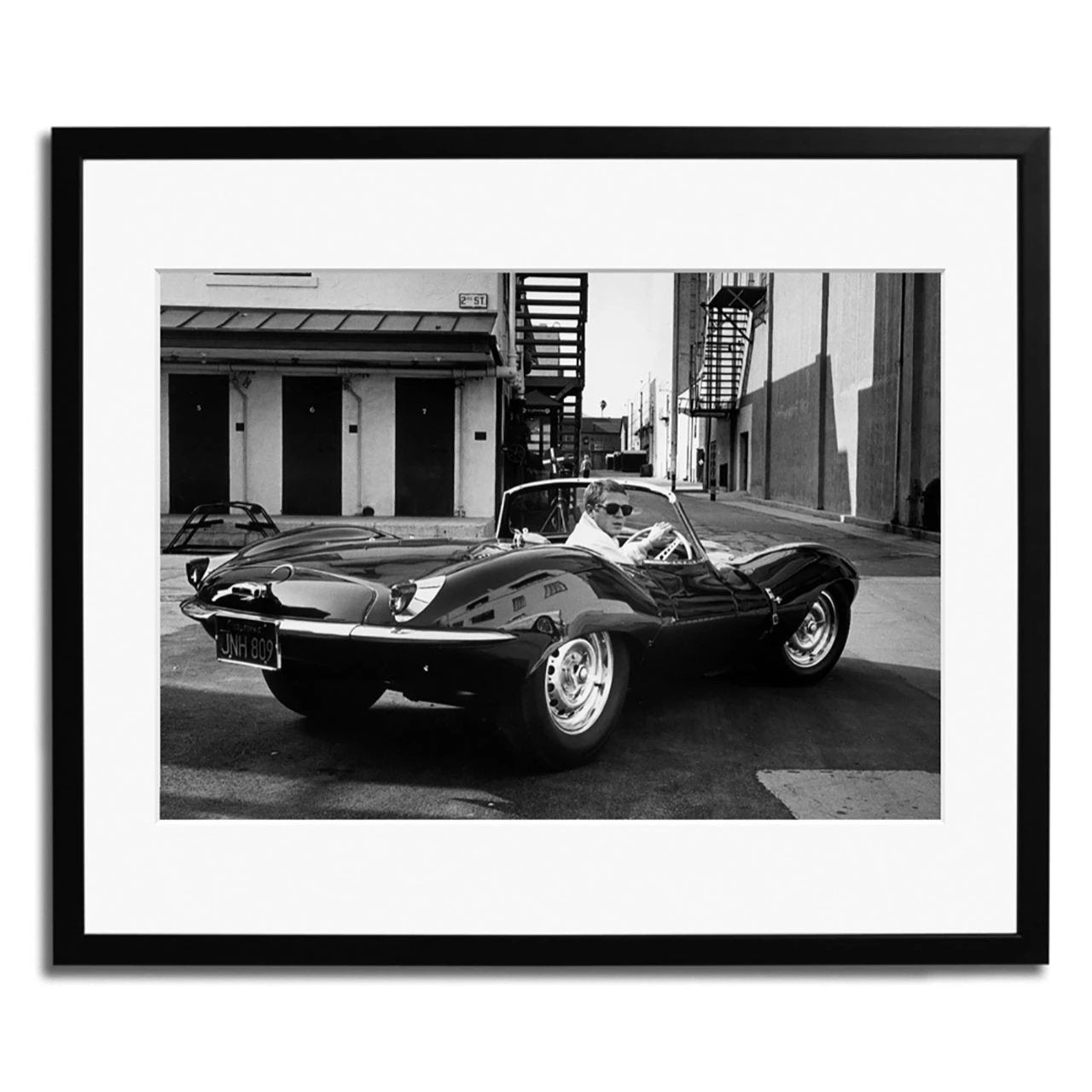 Steve McQueen Driving Framed Print