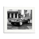 Steve McQueen Driving Framed Print - White Frame