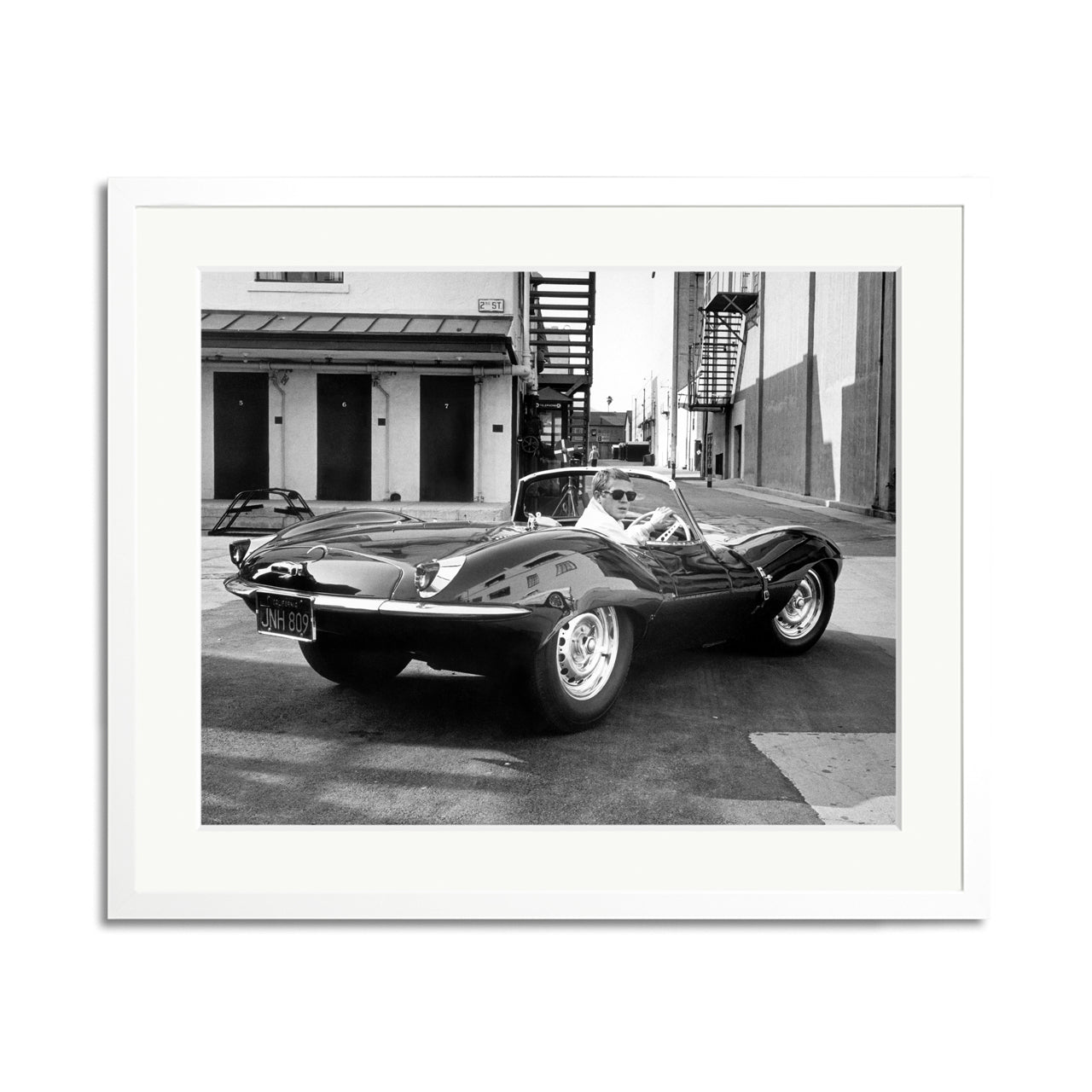 Steve McQueen Driving Framed Print