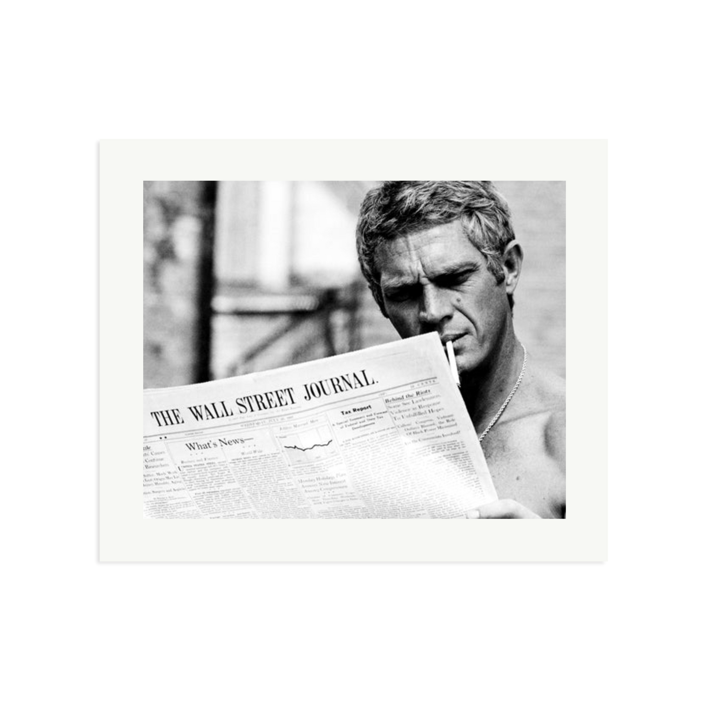 Steve McQueen WSJ Thomas Crown Affair Framed Print