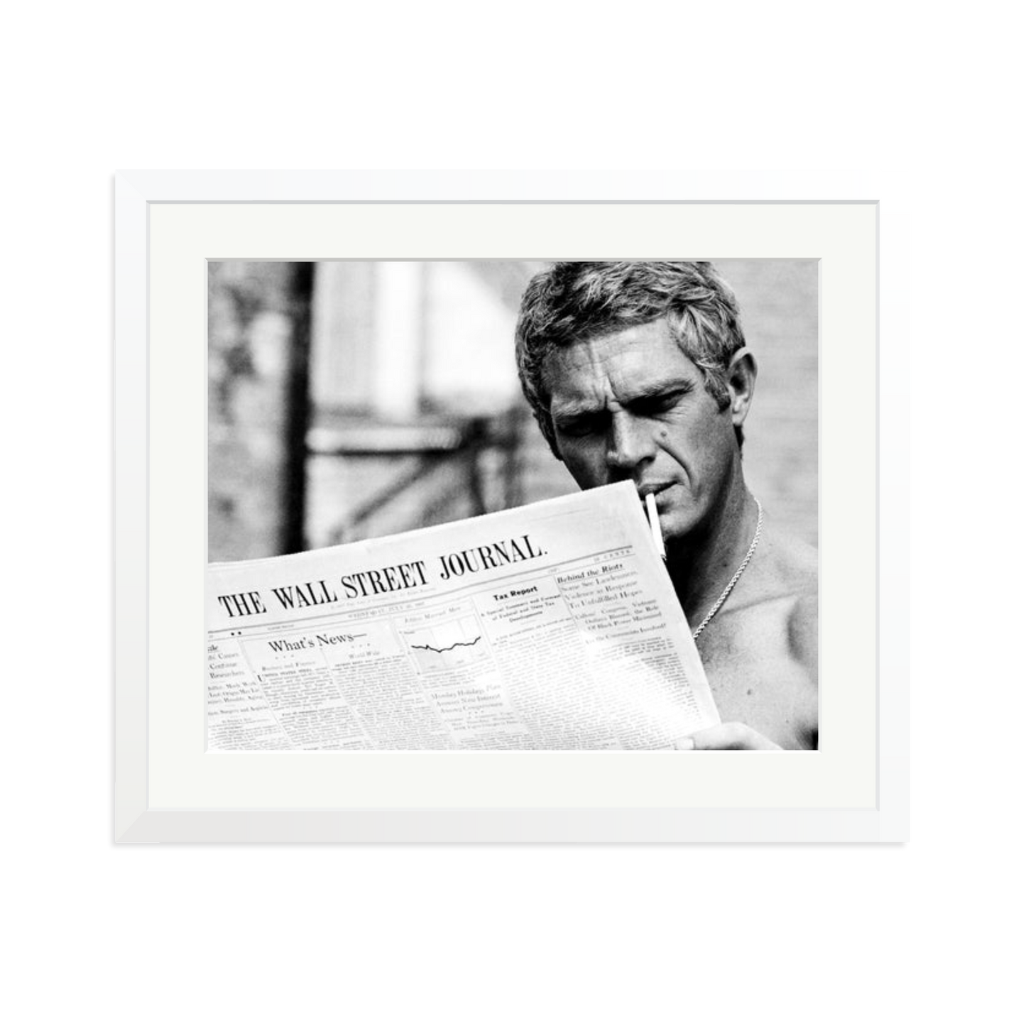 Steve McQueen WSJ Thomas Crown Affair Framed Print