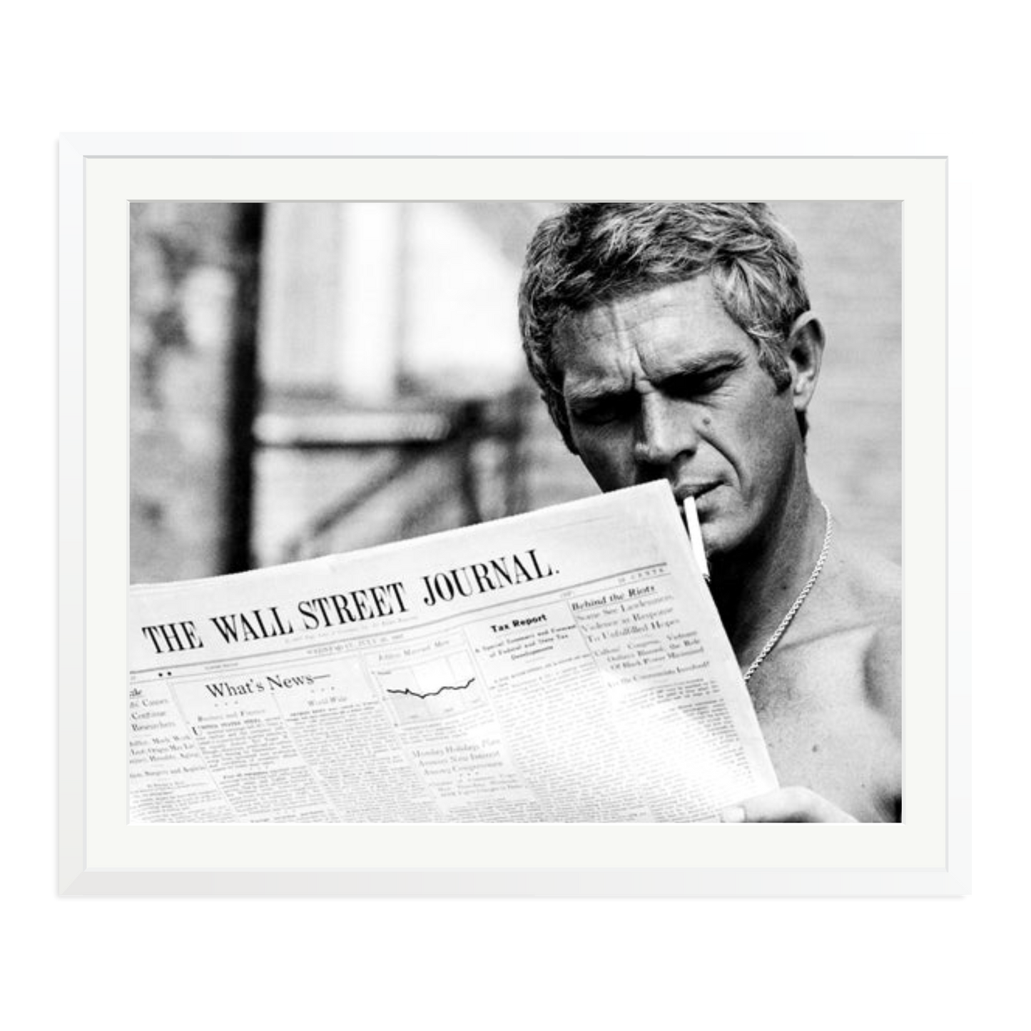 Steve McQueen WSJ Thomas Crown Affair Framed Print
