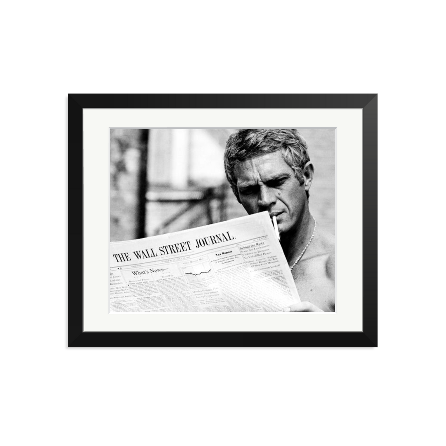 Steve McQueen WSJ Thomas Crown Affair Framed Print