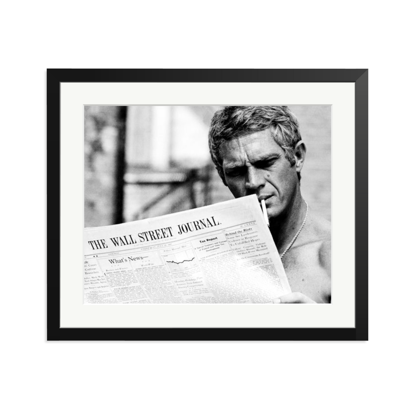 Steve McQueen WSJ Thomas Crown Affair Framed Print