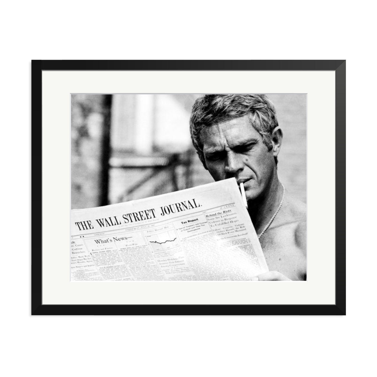 Steve McQueen WSJ Thomas Crown Affair Framed Print