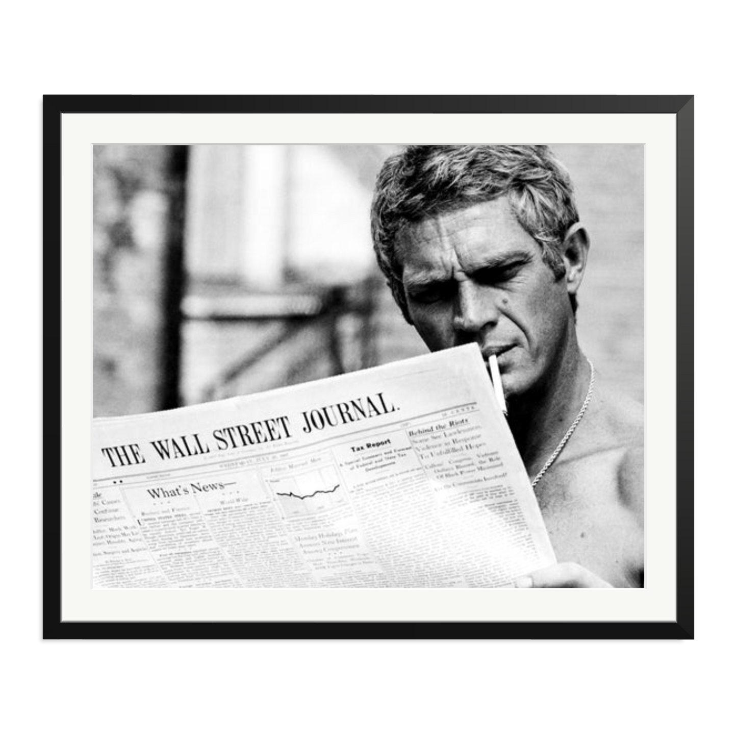 Steve McQueen WSJ Thomas Crown Affair Framed Print