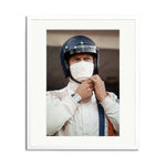 Steve McQueen Mask Framed Print - White Frame