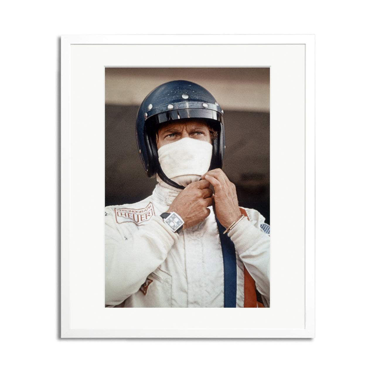 Steve McQueen Mask Framed Print
