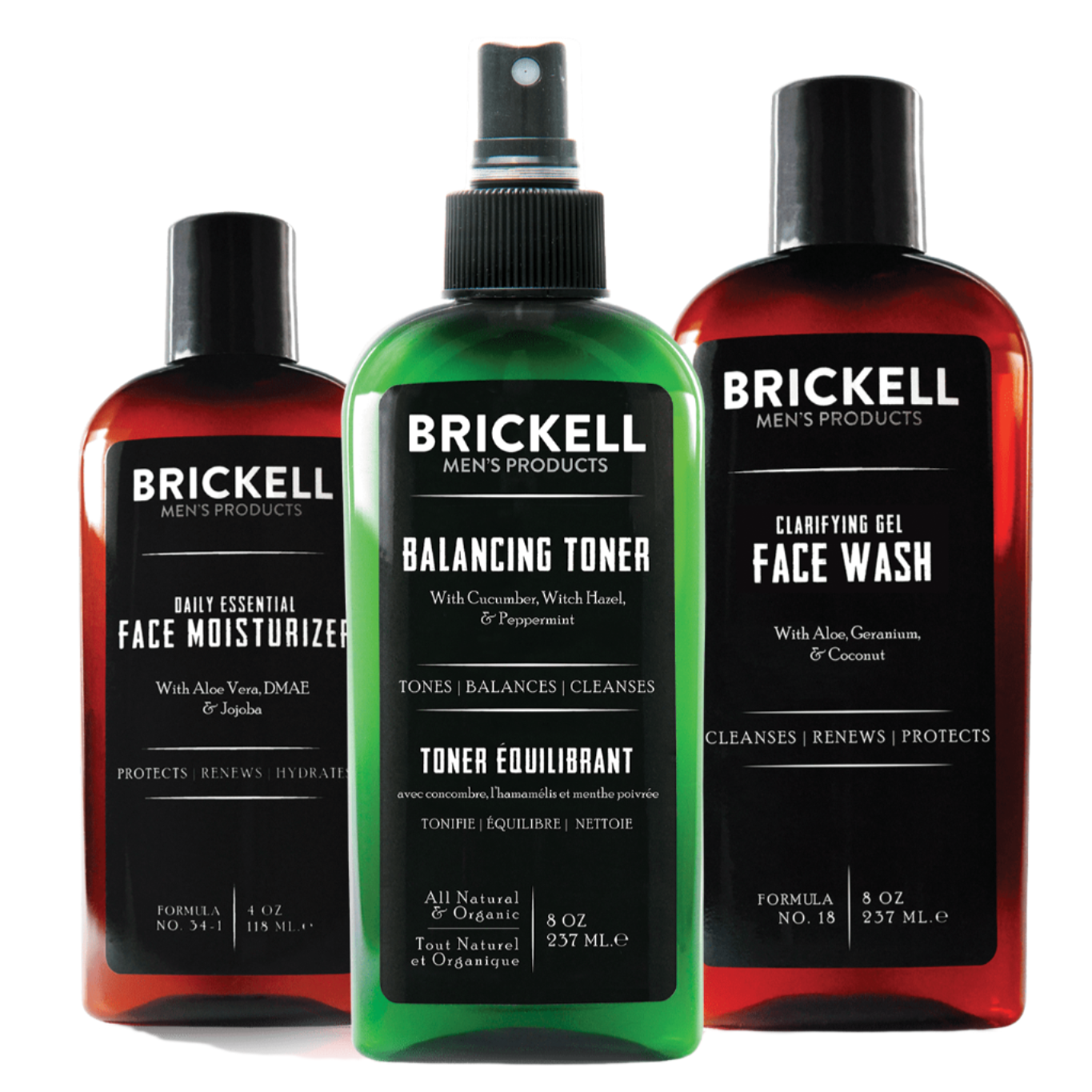Brikell Men's Daily Face Cleanse Routine for Oily Skin | Uncrate Supply