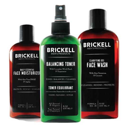 Brikell Men's Daily Face Cleanse Routine for Oily Skin